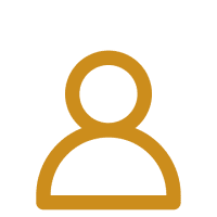 Simple gold avatar symbol